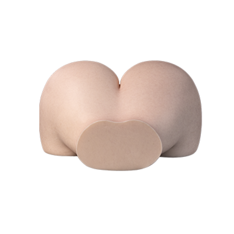 Realistic flesh-toned male masturbator with smooth, rounded contours and natural texture