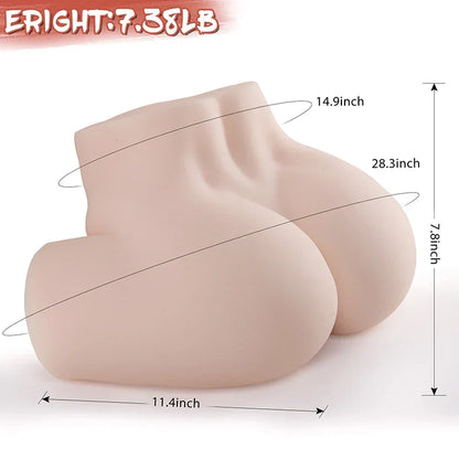 Faustina - 7.38 lbs Lifelike Soft Liquid Jelly Small Ass Masturbator - RealVagina