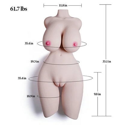 Lacey - 61.7 lbs Ultra Sexy LifeSize Sex Torso with Voluptuous Breasts