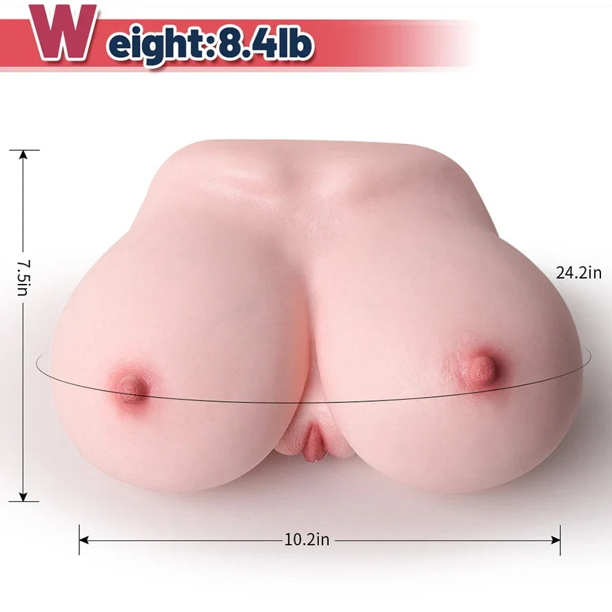 Layla - 8.4 lbs Lifelike Tight Silicone Breasts Vagina Masturbator - RealVagina