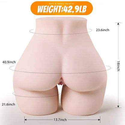 Gena-42.9LB Soft Liquid Jelly BBW Ass Sex Torso