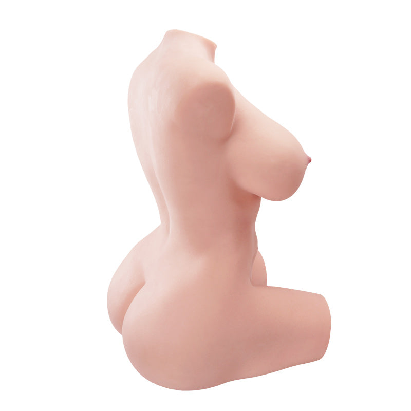 Jennifer is a 60.6LB BBW sex doll with lifelike breasts and a big, realistic butt, ideal for breast play and doggy style.