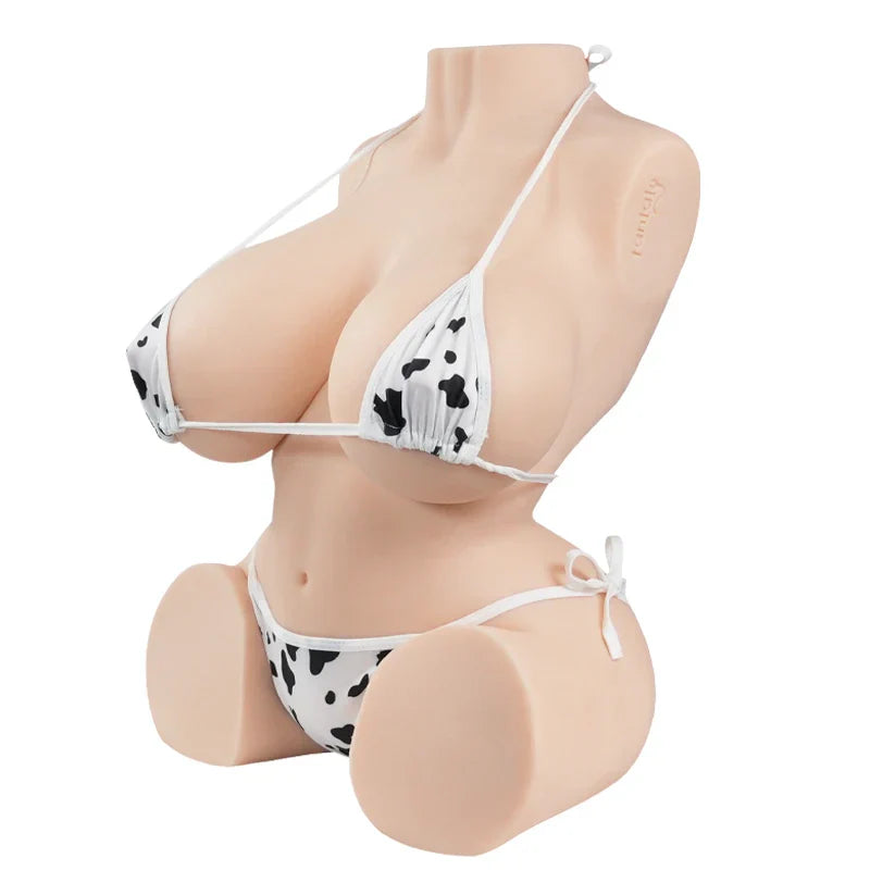 Nicole 2.0 47.6LB busty sex doll with big jiggly breasts and soft, bouncy ass, ideal for breast play and realistic adult fun.