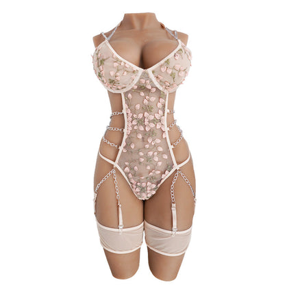 Life-size Aurora 2.0 anime sex doll by Tantaly with slim body, realistic curves, and enhanced skin details.